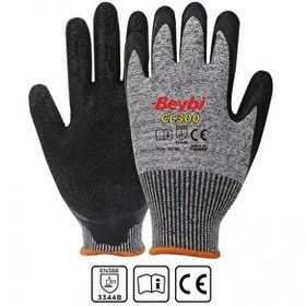 Resim Beybi GKMPWXYZ CL300 Lateks Kaplı Kesilmeye Dirençli Eldiven Çift No:9 