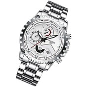 Resim Yingfu Fngeen 5757 Erkek Su Geçirmez Spor Moda Paslanmaz Çelik Saat Beyaz Çelik, Koyu Renkli Seçenekler Çok Renkli 