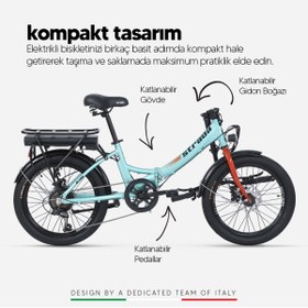 Resim Stradacycles E-Rapido Hidrolik Disk 20 Jant Katlanabilir Elektrikli Bisiklet 