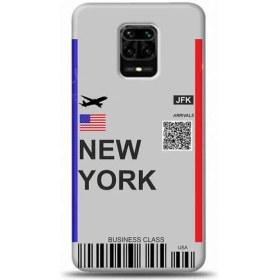 Resim Marselit Xiaomi Redmi Note 9 Pro New York Uçak Bileti Tasarımlı Telefon KILIFI-UB14 