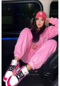 Resim Unisex Ny Nakışlı Fuşya Kep Şapka Fuşya 