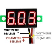 Resim Dc Voltmetre - 0.36" Dc 4 - 30V Kırmızı Renk Voltmetre ( 0-30V ) 