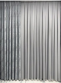 Resim Küçük Balık Sırtı Gri Tül Perde 1/2,5 Orta Sık Pile Küçük Gri 