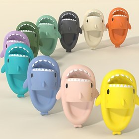 Resim Trendy Cute Shark Tasarımı Terlik Kızlar İçin, Rahat Açık Hava Yürüyüş Terlikleri, Hafif Konforlu Kaymaz Terlikler Tüm Mevsimler İçin 