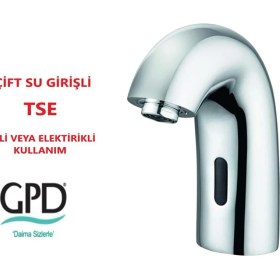 Resim Gpd Fotoselli Çift Su Girişli Lavabo Bataryası FLB10 