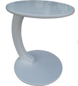 Resim UFO C SEHPA MDF Parlak BEYAZ Lak Altı Tekerlek Kanepede Oturarak Çalışma EL yapım 