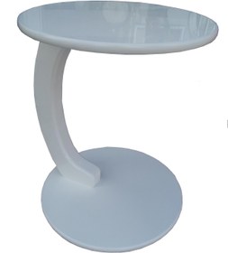 Resim UFO C SEHPA MDF Parlak BEYAZ Lak Altı Tekerlek Kanepede Oturarak Çalışma EL yapım 