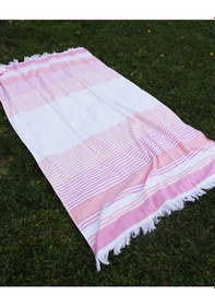 Resim %100 Pamuk 90x150 Cm Desenli Çizgili Plaj Havlusu 