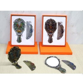 Resim Kelebek Katlanabilir Ayna Ve Tarak Seti Orta Boy 