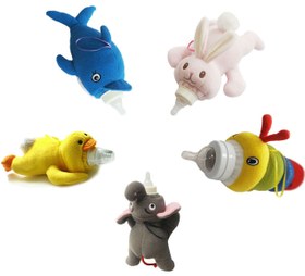 Resim Plush Milk Bottle Cover Animal Model Duck Mother Baby Heat Preservation Product Feeding Artifact - Blue 
