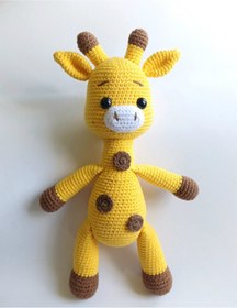 Resim örgü Amigurumi zürafa oyun arkadaşı 