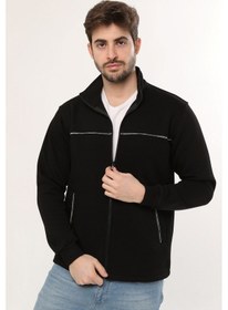 Resim Uniprom Casual Ceket 3 İplik Şardonlu Mevsimlik Günlük Ceket Siyah 