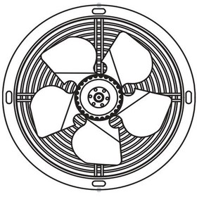Resim Fanex 35Cm Pdraf-2M-350 2670D 230V Monofaze Aksiyal Aspiratör Fan 
