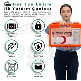 Resim Ultra İlk Yardım Çantası Acil Müdahale Kiti Temel Malzemeler Sert Kasa Duvara Monte Aparatlı 