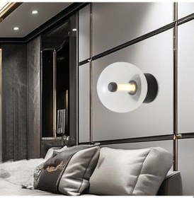 Resim Neval Siyah Gold 2 Watt Modern Yatak Başı, Modern Salon Aplik Siyah 