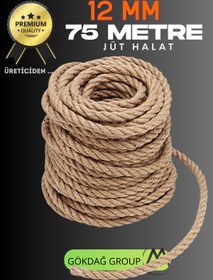 Resim GÖKDAĞ GROUP 12 MM 75 Metre Jüt Halat Dekoratif Hasır İp 
