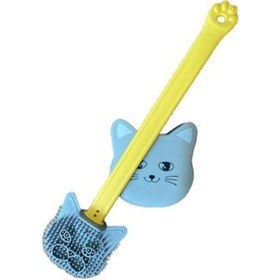 Resim Kedi Tasarımlı Ergonomik Tuvalet Fırçası Diğer 