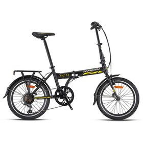 Resim Kron Fold 4.0 20 Jant V Fren Katlanır Bisiklet (Mat Siyah Sarı) 