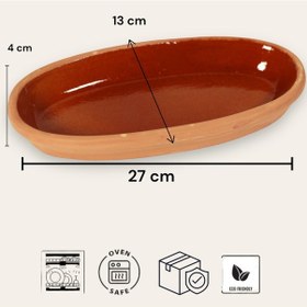 Resim 6'lı Toprak Sırlı Balık Güveci-balık Tavası 27x13x4 