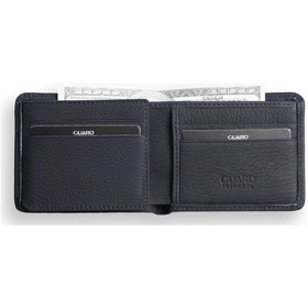 Resim Guard Leather Guard Lacivert Mat Spor Özel Dikiş Desenli Deri Erkek Cüzdanı Çok Renkli 