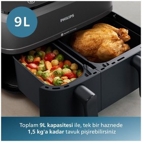 Resim Philips 9 Litre Çift Hazneli Airfryer 8 Ön Ayar 2750 Watt 