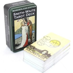 Resim Metal Kutulu Tarot Kartı Smith-Waite 