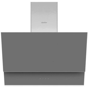 Resim Simfer 8705 60 CM Premium Eğimli Davlumbaz Gümüş 