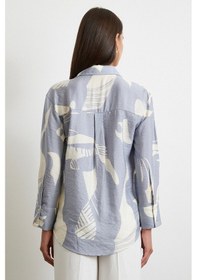 Resim Nevermore V Yaka Modal Gömlek Antrasit Antrasit 