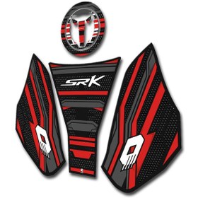 Resim Qjmoto Srk 125 Tank Pad Seti Karbon Kırmızı 