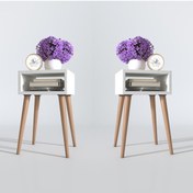 Resim Kenzlife Komodin Ragnarok Byz 2 Li Set 49*29*29 Komidin Ahşap Ayaklı 