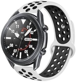 Resim CONSTRAIN - Amazfit Gtr ile Uyumlu 47mm Kordon Nike Spor Kordon Beyaz-siyah 