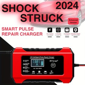 Resim 12V 6A Akıllı Araç Şarj Cihazı - LCD Ekranlı, AGM, Derin Döngü ve GEL Bataryalar için Hızlı Atım Onarım: Otomobiller ve Motosikletler için Akıllı, Verimli ve Güvenli Şarj 