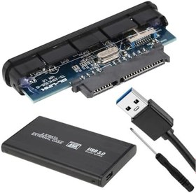 Resim usin USB 3.0 Alüminyum Kasa Harici 2.5" SATA HDD SSD Disk Kutusu, Siyah, 127.6x75.3x17.6mm, Windows/Mac Uyumlu 