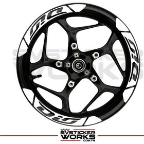 Resim Honda Dıo Jant Şeridi Geniş Sticker Dıştan İçe Kaliteli Yüksek Yapışkanlı Sticker Beyaz 