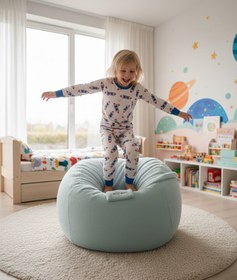 Resim Pufero Ana Kucağı Mavi 