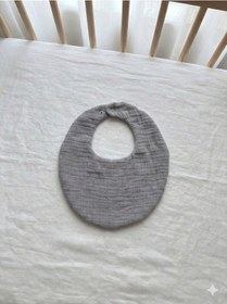 Resim Oval 3 Lü %100 Pamuk 8 Kat Müslin Bebek Mama Önlüğü Yakalık Salya Önlüğü 