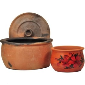 Resim Teknotrust Toprak Güveç 8-10 Kişilik 1 Adet 1 Litre Yogurt Kazanı -1 Adet Güveç Kapagı Hediyeli 