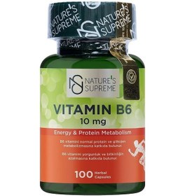 Resim Natures Supreme Vitamin B6 10 Mg 100 Kapsül Aromasiz 
