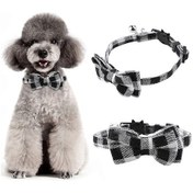 Resim Kravat, Zil Ve Baskılı Tasarımlı Ayarlanabilir Köpek Kedi Tasması 