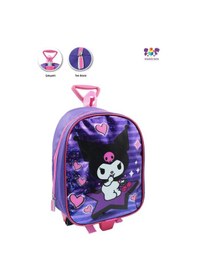 Resim Parlak Kuromi Çekçekli Anaokulu Çantası - Çocuk Çanta - Kreş Çantası - Kuromi Çanta Mor 