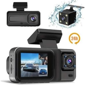 Resim 1080P 3 Lensli Wifi Araç Içi Kameralı Ekran Dvr Kaydedici Gece Görüşlü Grandordesing (4970 