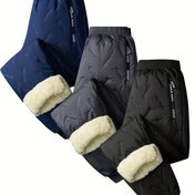 Resim Termal Pantolon Kışlık Pantolon Esnek Bel & Dar Paça - Sıcak Tutan Günlük & Outdoor Giyim, Cepli Tasarım, Elde Yıkanabilir Esnemeyen Kumaş (Kemer Yok) - Sonbahar/Kış Kıyafeti, Outdoor İçin Mükemmel 