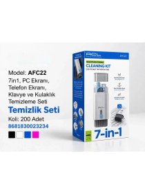 Resim Azurtech AFC22 7’si 1 Arada Temizlik Seti Telefon Kulaklık Klavye Pc Ekran Temizleme Kiti 
