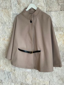Resim Hatun Atila Kaşe Pelerin Panço Koyu Bej - 8720 - Bej / XL 