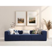 Resim Nova 3 Modül Modüler L Köşe Koltuk Takımı Lacivert 