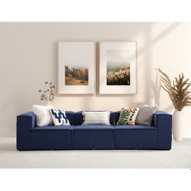 Resim Nova 3 Modül Modüler L Köşe Koltuk Takımı Lacivert 