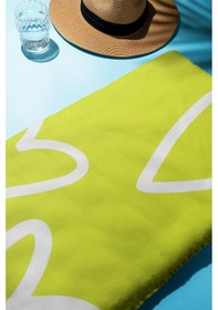 Resim Dijital Baskı Plaj Deniz Havlusu Kalpli Desen Peştamal Hvl0195 Renkli 