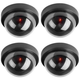 Resim epazzar 4 Adet Sahte Güvenlik Kamerası Led Işıklı Pilli Caydırıcı Maket Taklit Kamera 4 Adet 