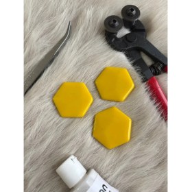 Resim Karsan Mozaik Sarı Altıgen Sanatsal Mozaik 48X48MM (100GR) 