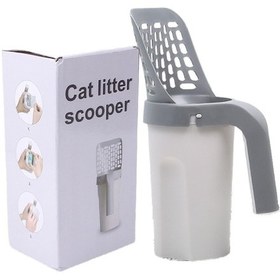 Resim Soulader Kedi Kumu Küreği Seti Paslanmaz Çelik Tırmık Ve Faraş İle Evcil Hayvan Tuvaleti Temizleme Aparatı 